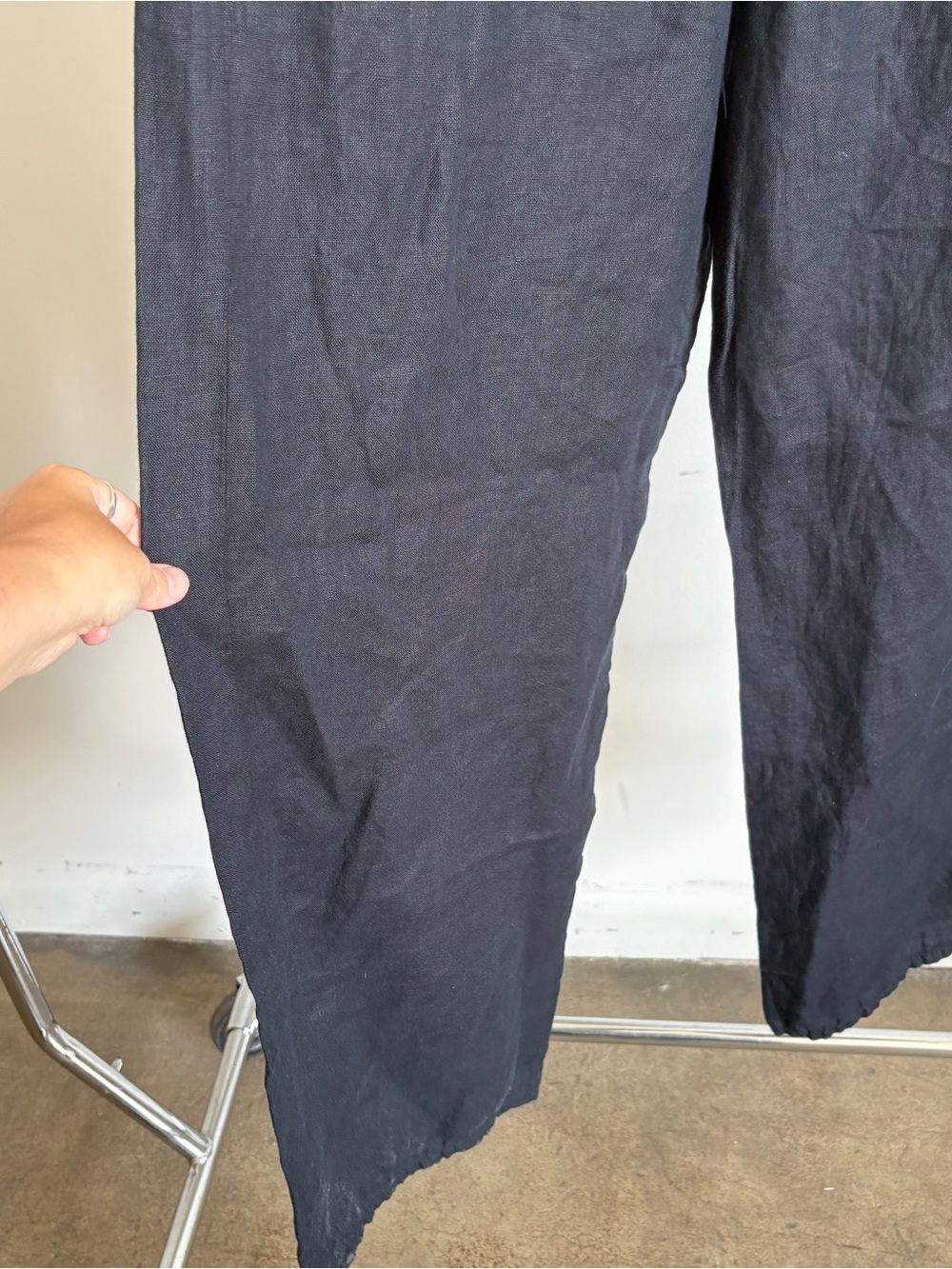 $298 NWOT Citizens Of Humanity “Brynn” Linen Trousers in Dark Blue Sz 29 - Picture 8 of 15